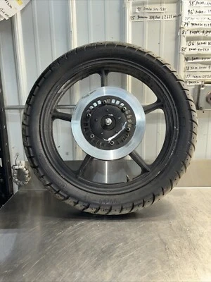 1985 YAMAHA VIRAGO XV1000 FRONT WHEEL 1.85X19 TIRE BRAKE DISKS Foto 1 de 4