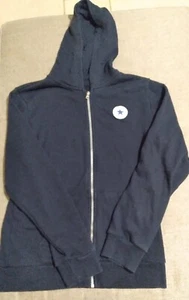 Boys Converse Zipper Hoodie Size X Large Navy Blue Logo School Skater Rare Gift - Picture 1 of 3