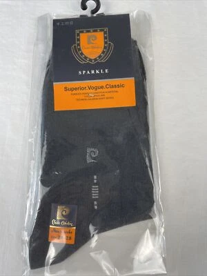 VTG Pierre Cardin Vintage Mens Dress Socks Dark Gray Embroidered Size 26-28cm - Image 1 of 4
