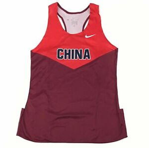 Nike Team China Burner Team ID Singlet Red Maroon Women's Medium 476371 $55