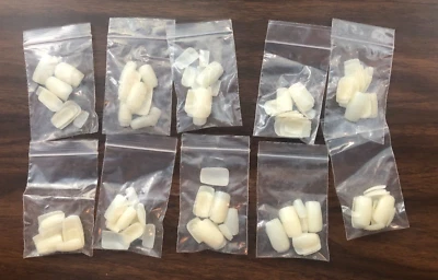 Unhas falsas quadradas cor creme 10 conjuntos 20 unhas por conjunto total 200 unhas - Imagem 1 de 3