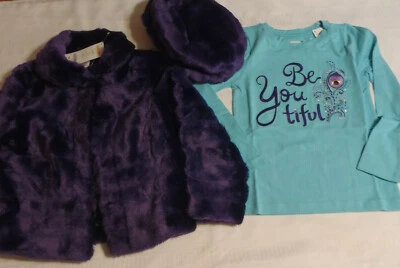 Gymboree Winter Peacock Size 5 6 Coat Hat Shirt Set Outerwear NWT - Image 1 of 4