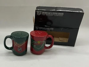 MINNESOTA WILD Rot & Grün NHL Hockey Keramik Salz und Pfefferstreuer Set - Bild 1 von 20