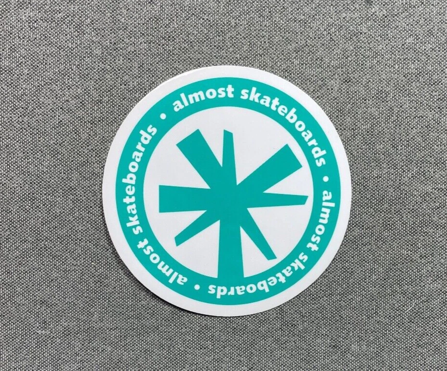 Almost Spark Circle Skateboard Sticker Seafood Green 3.7" - Image 1 of 1