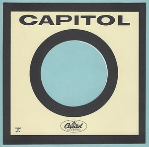 CAPITOL (cream/black circle) REPRODUCTION RECORD COMPANY SLEEVES - (pack of 10) - Bild 1 von 2