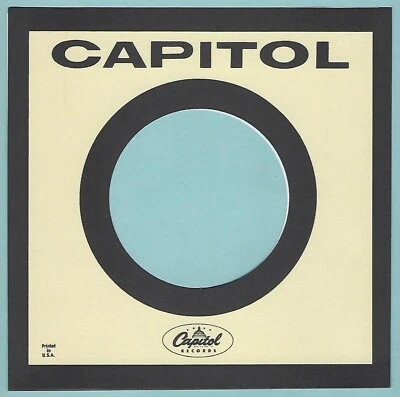 CAPITOL (cream/black circle) REPRODUCTION RECORD COMPANY SLEEVES - (pack of 10)