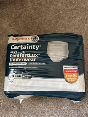 WALGREENS CERTEZA ROPA INTERIOR HOMBRE (20 UNIDADES) TALLA S/M MÁXIMA ABSORBENCIA Foto 1 de 4