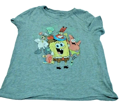 Camiseta Bob Esponja Juvenil Talla L Manga Corta Nickelodeon Patrick Star Sandy Cheeks Foto 1 de 4