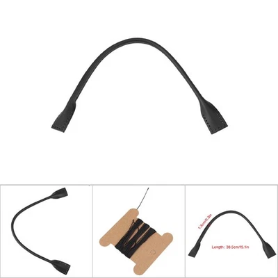 (schwarz)Taschengriffe Echtleder Leder Geldbörse Griffe Echtes Leder Tasche - Bild 1 von 4