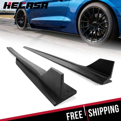 NEW Side Skirt Extension Splitter W/ Winglet GT500 Style For 15-23 Ford Mustang — 第 1/4 张图片