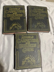 Audels Carpenters and Builders Guide Books Set Volumes 1 - 3 - Foto 1 di 3