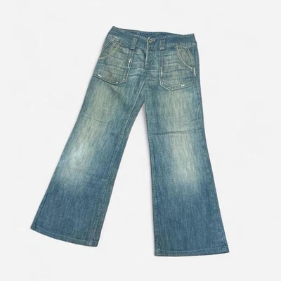 Diesel Factory Deadstock HIPPER sample pair light wash flare  size 25 vintage - Image 1 of 4