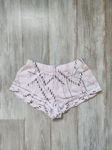 Victoria's Secret Pink Black Logo Pajama Shorts Mini Elastic Waist Cheeky Sz XS - Picture 1 of 8