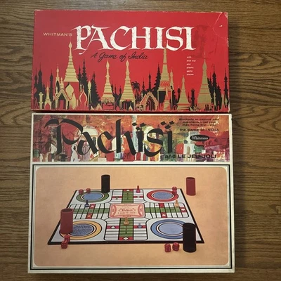 Whitman’s Pachisi Parcheesi Board Game Lot 1962 1967 Le Jeu Joli Complete Mint - Image 1 of 4