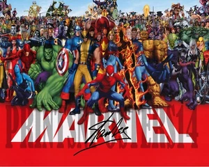 Stan Lee 8x10 SIGNED REPRINT Poster Marvel Comics Spiderman #1 - Picture 1 of 1