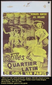 1960 GIRLS OF THE LATIN QUARTER Movie Poster Jill Ireland - Picture 1 of 1