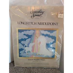 Something Special Unicorn Baby Longstitch Needlepoint Kit 18x14 Vintage NEW - Picture 1 of 6
