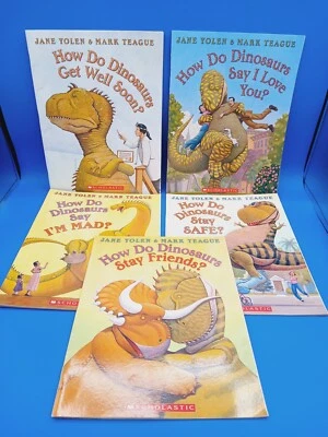 HOW DO DINOSAURS 5 BOOK LOT SOFTCOVER CHILDREN PICTURE. - Image 1 of 4