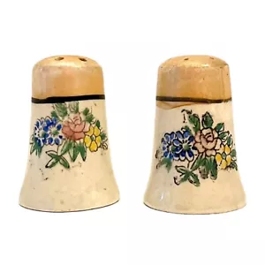 Piccolo shaker sale e pepe in ceramica vintage fiore floreale made in Japan - Foto 1 di 5