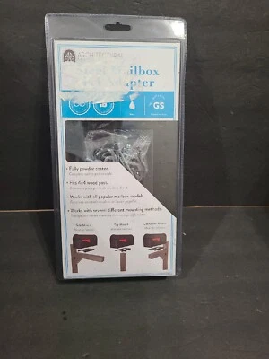Architectural Mailboxes 7540B-10 Mailbox Adapter Plate 4" x 4" Black New - Image 1 of 4