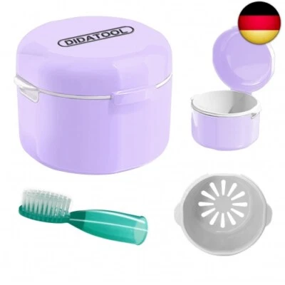 DIDATOOL Prothese Box, Prothesendose, Zahnprothesen Box mit Filter, Zahnprothesen