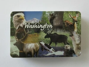 Nuevo recuerdo de 1 mazo de cartas del estado de Washington alce águila lobo nutria águila - Imagen 1 de 4