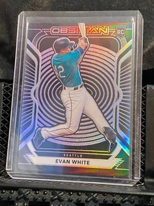 Evan White RC 2021 Chronicles Obsidian - Purple # 20/99   Angels / Mariners - Picture 1 of 2