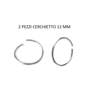 Orecchini Cerchio Argento 925 Piercing Naso 12 mm - Foto 1 di 2