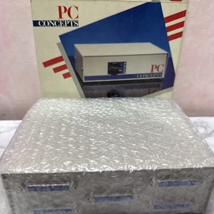 PC Concepts 4 Way Manual Dial Switch DB25 Computer Input-Output ABCD Data Switch - Bild 1 von 2