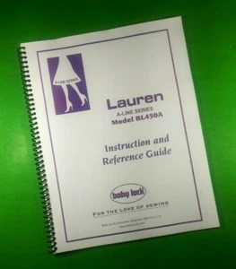 Owners Manual for Baby Lock Lauren BL450A 29 Pages W/Clear Covers! - Picture 1 of 1