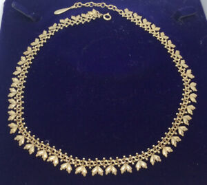 Vintage Rolled Gold Fringe Necklace