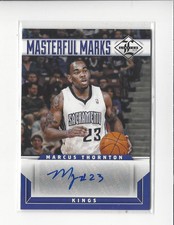 2012-13 Limited Masterful Marks Marcus Thornton AUTOGRAPH Kings /199