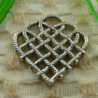 81 Pcs Tibetan Silver Heart Charms Pendant 27X27MM S3980 DIY Jewelry Making
