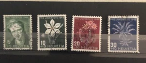Suiza Set B158-B161 1946 Semi Postales Usado Set Mountain Se Verde - Imagen 1 de 2