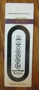 Spokane Washington World's Fair 1974 (Expo 74 Club) Matchbook Matchcover -F2 - Imagen 1 de 1
