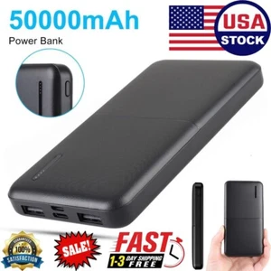 50000MAH Portable Power Bank LCD LED Dual USB Battery Charger For Mobile Phone - Picture 1 of 11