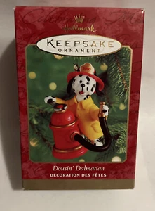 Dousin' Dalmatian NEW Hallmark 2000 Fireman Dog Ornament Fire Hat Hose Puppy - Picture 1 of 7