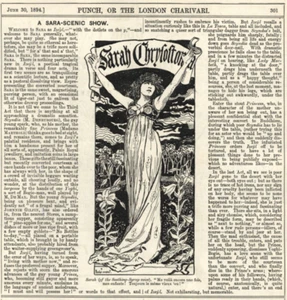 RARE 1894 SARAH BERNHARDT Satire/Cartoon REVIEW OF CHRYSOSTOMA E. T. Reed Illus. - Picture 1 of 3