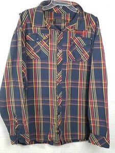Coogi Multicolor Plaid 100% Cotton Button Down Long Sleeve Shirt Size 5XL - Picture 1 of 10