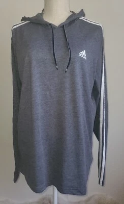 Nuevo Adidas Suéter Jersey Sudadera con Capucha Rayas Talla. M Gris ligero ecológico  Foto 1 de 4