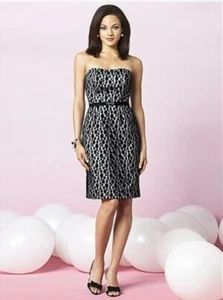 After Six 6632...Cocktail , Special Occasion Dress....Black / Taupe...Sz 6...NWT - Picture 1 of 6
