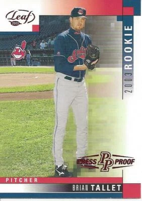 2003 Leaf Press Proof Red Brian Tallet 273 Indians - Image 1 of 2