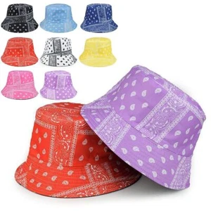 Flowers Sport Fishing Fisherman Cap Summer Sun Caps Double-Sided Bucket Hat - Picture 1 of 14