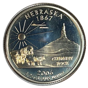 2006 S NEBRASKA PROOF STATE QUARTER NOT SILVER H489 FREE SHIPPING!!! - Picture 1 of 2