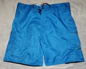 Ron Jon Surf Shop Mens Blue Polyester Drawstring Board Shorts 40W - Picture 1 of 10