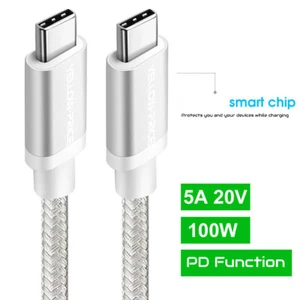 100W 5A USB Type C Fast Charging Cable for iPad Air 5 Pro, iPad Pro 11 12.9inch - Picture 1 of 9