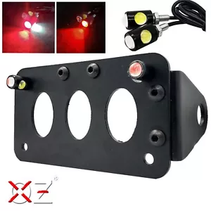 Soporte de placa de montaje en eje lateral de motocicleta LED freno luz trasera harley - Imagen 1 de 10