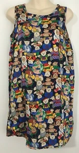 Vintage Retro Womens Nightie Satin Cute Teddy Bear Sleeveless 90’s Short Size M - Picture 1 of 8