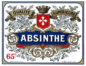 ABSINTHE DISTILLERY LABEL PRINT - Picture 1 of 1