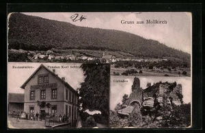 CPA Mollkirch, Restaurant-Pension Karl Schütz, Girbaden, vue partielle - Bild 1 von 2